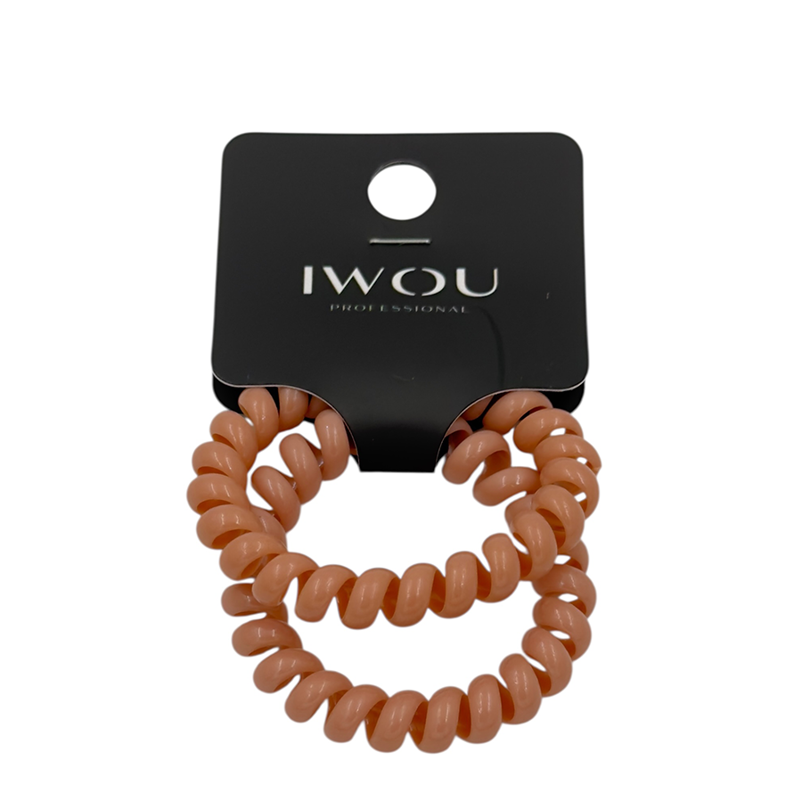 IWOU PROFESSIONAL Резинка пружинка Глянец розово-бежевая 2шт, фото 2