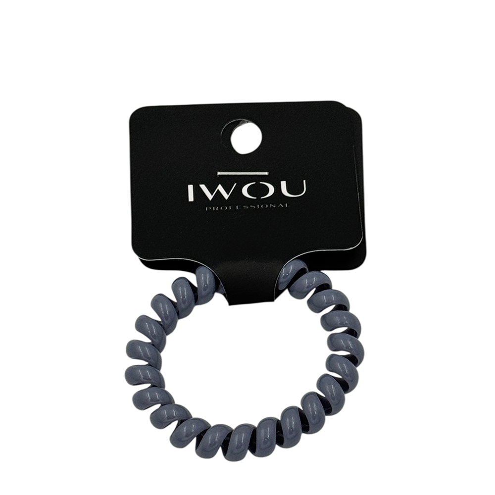 IWOU PROFESSIONAL Резинка пружинка Глянец темно-серая 1шт, фото 1