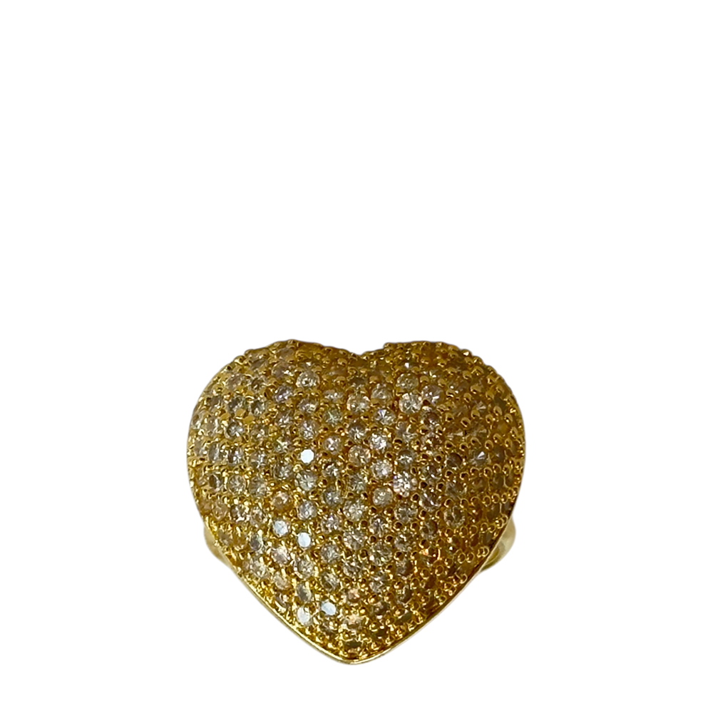 IWOU PROFESSIONAL Кольцо Кристальное сердце золото, фото 1