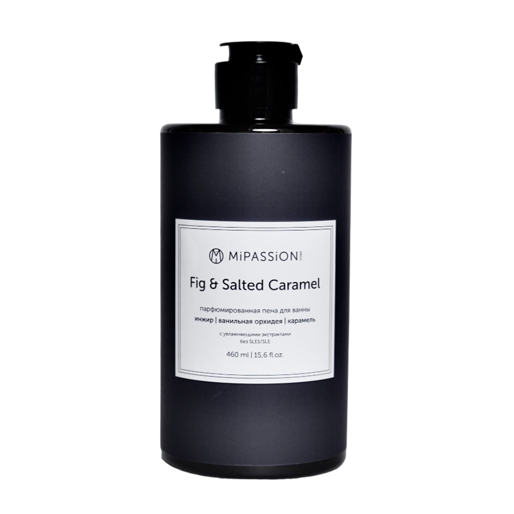 MIPASSIONcorp Пена жидкая парфюмированная для ванны, инжир, ванильная орхидея, карамель / Fig&Salted Caramel 460 мл