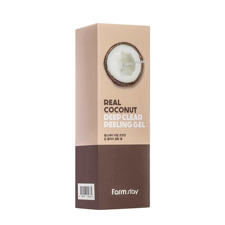 FARMSTAY Гель-скатка отшелушивающая для лица с кокосом / Real Coconut Deep Clear Peeling Gel 100 мл, фото 2