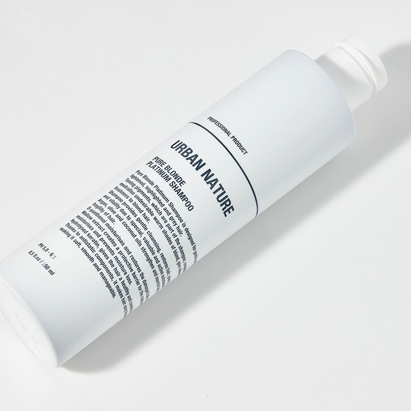 URBAN NATURE Шампунь тонирующий для светлых волос / PURE BLONDE PLATINUM SHAMPOO 250 мл, фото 5