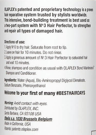 OLAPLEX Уход-праймер интенсивный Активное восстановление / Olaplex No. 0 Bond Building Hair Treatment 155 мл, фото 2