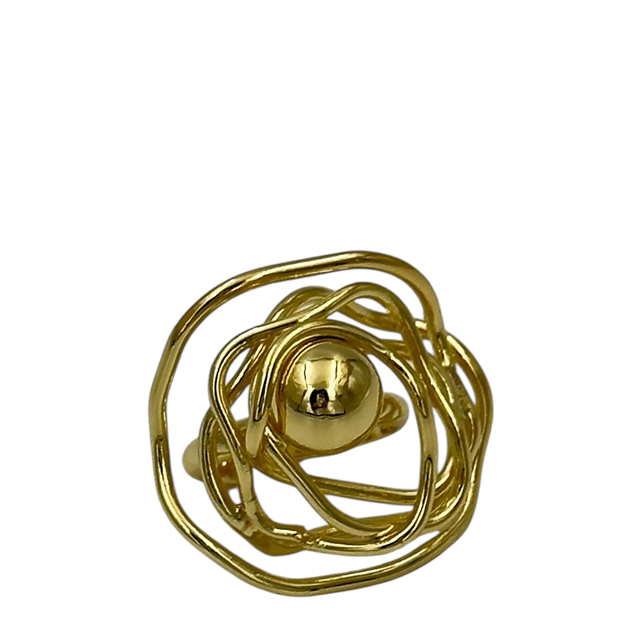 IWOU PROFESSIONAL Кольцо Цветок в золоте, фото 2
