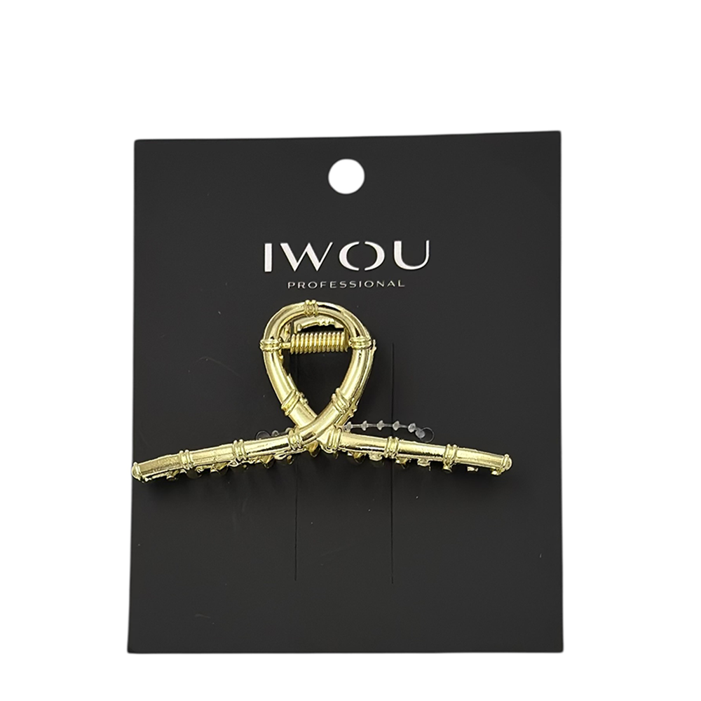 IWOU PROFESSIONAL Краб для волос средний Золотая петля 1шт, фото 1