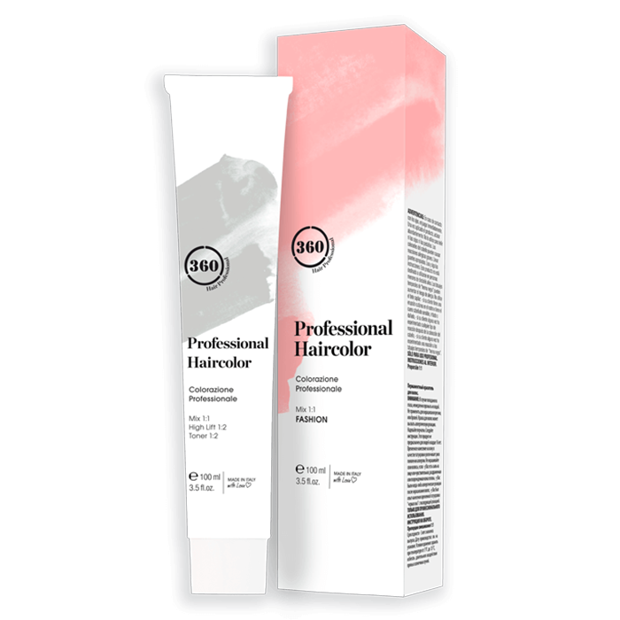 360 HAIR PROFESSIONAL 9.12 краситель перманентный для волос, очень светлый блондин пепельно-фиолетовый / Permanent Haircolor 100 мл, фото 2