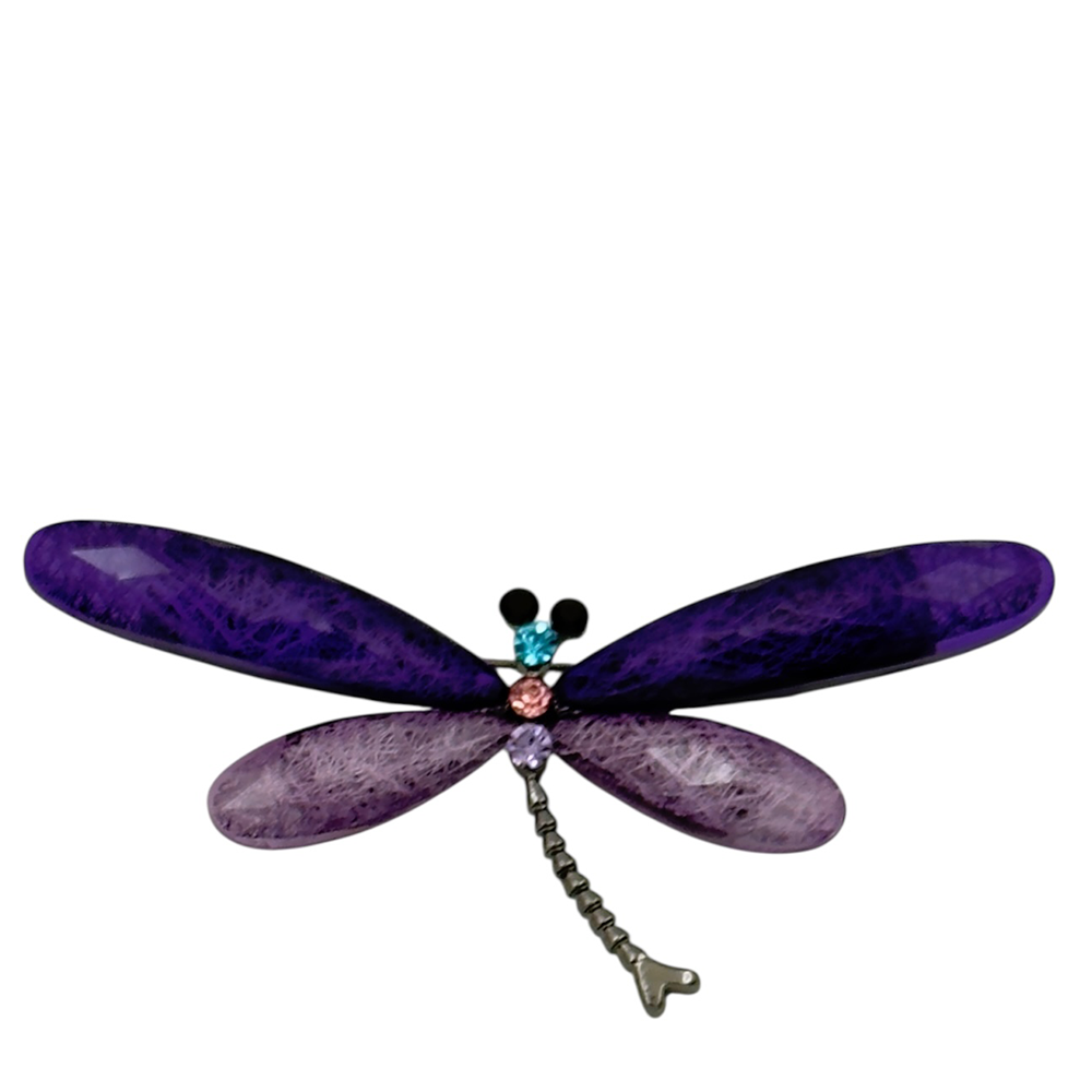 IWOU PROFESSIONAL Брошь Стрекоза фиолетовая, фото 1