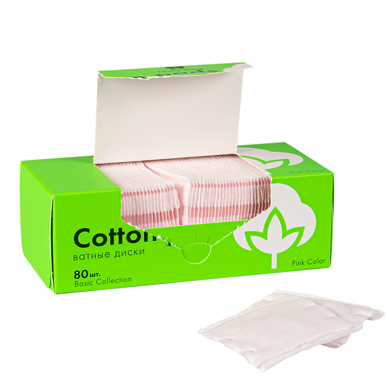 HOLLY POLLY Диски ватные косметические розовые, 80 шт, фото 5