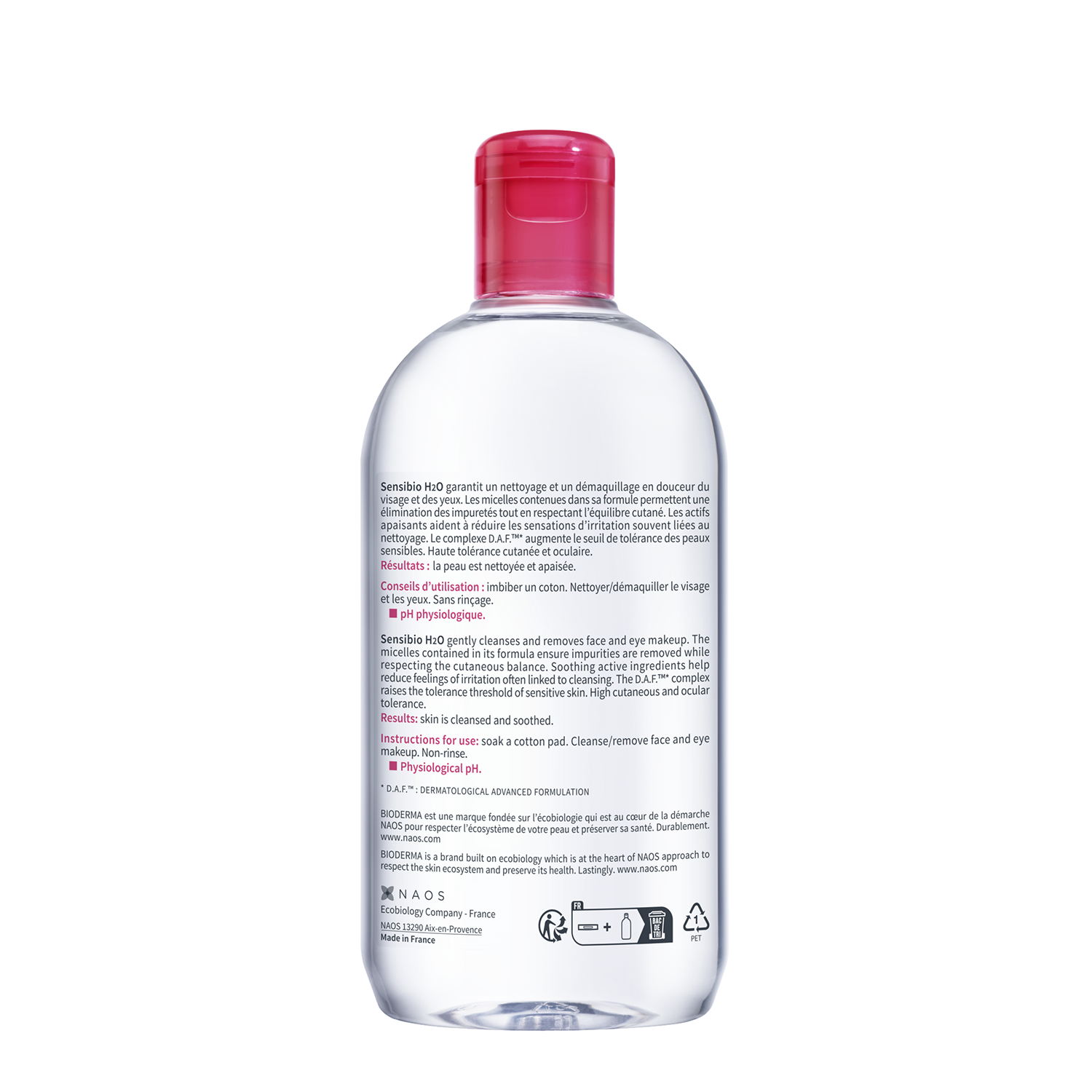 BIODERMA Вода мицеллярная сенсибио / Н2О 500 мл, фото 2