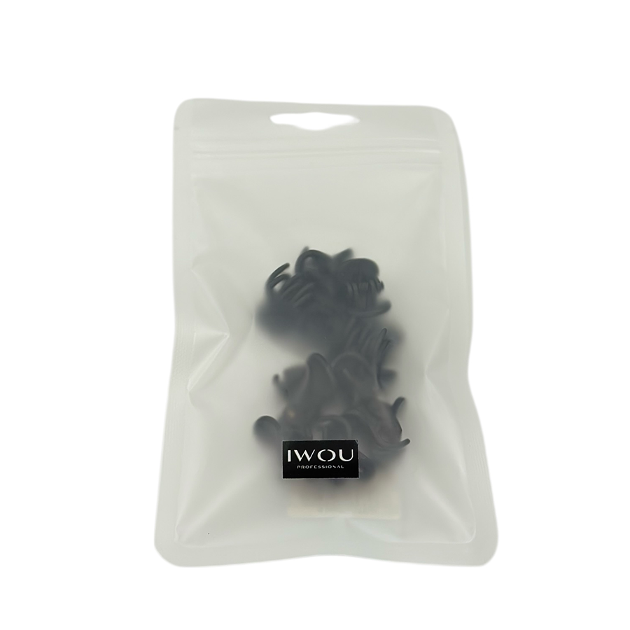 IWOU PROFESSIONAL Набор крабов для волос Фантазия микро черные 10шт, фото 3