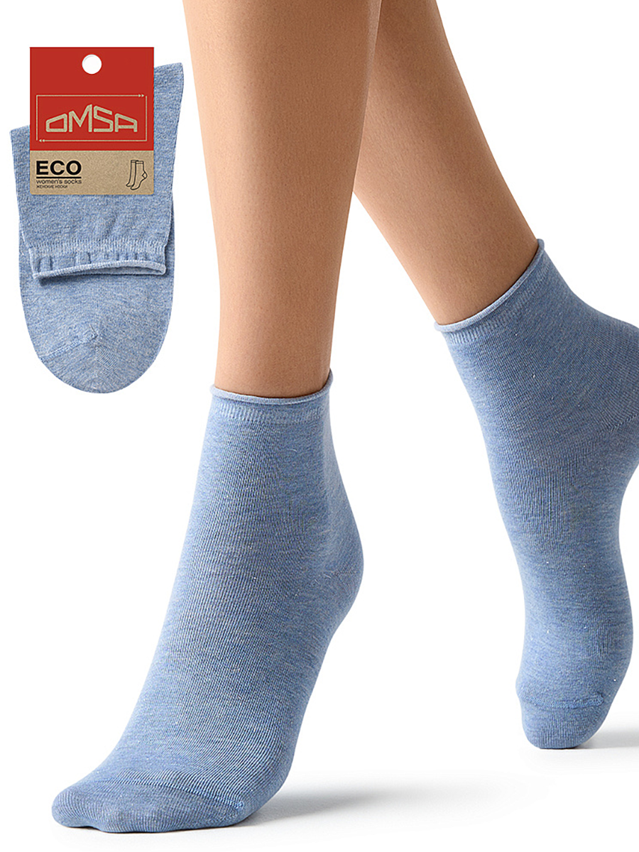 OMSA Носки с люрексом, борт руликом, Jeans Melange 39-41 / ECO 256, фото 2