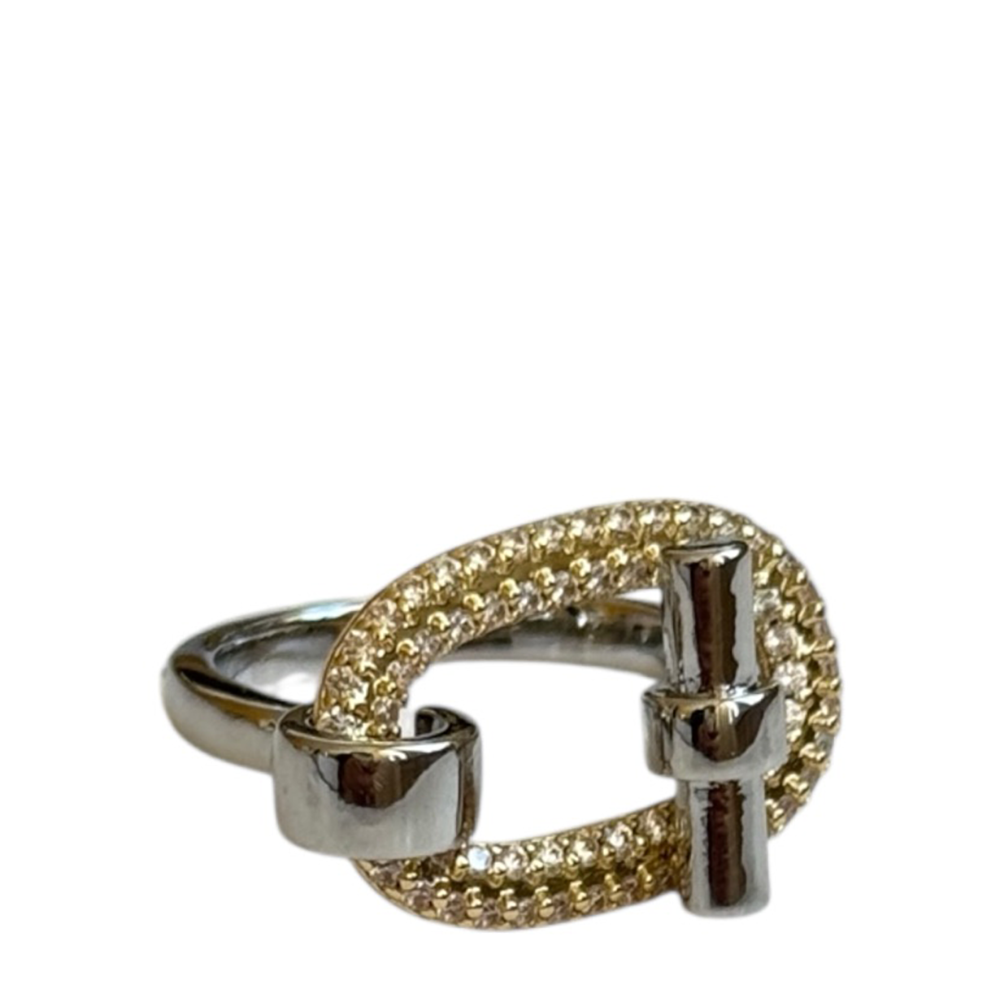 IWOU PROFESSIONAL Кольцо с кристаллами (серебряное), фото 1