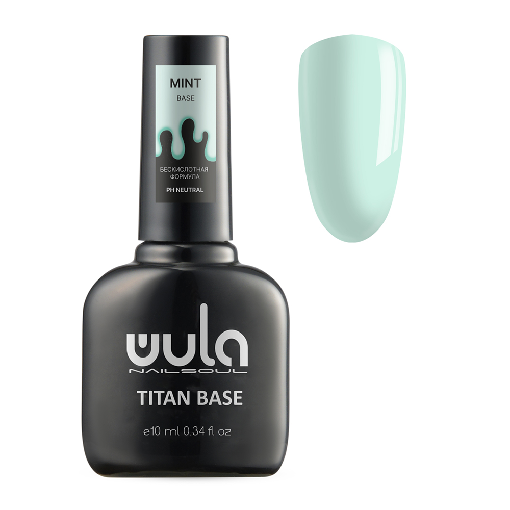 

WULA NAILSOUL База повышенной адгезии, тон mint / Wula UV Titan base coat 10 мл, Синие