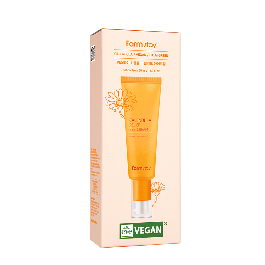 FARMSTAY Крем восстанавливающий для области вокруг глаз с календулой / Calendula Relief Eye Cream 50 мл, фото 2