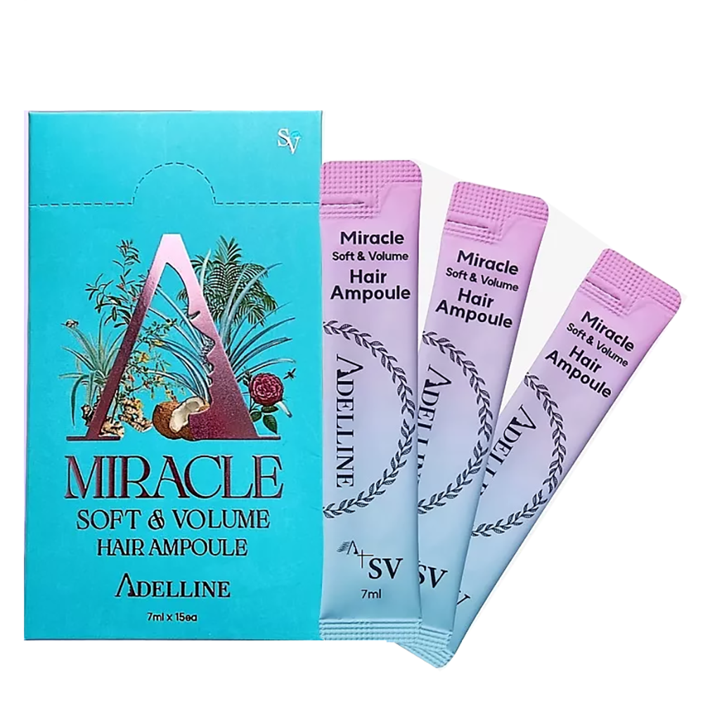 ADELLINE Филлер-маска ампульная восстанавливающая для волос / Adelline Miracle Soft & Volume Hair Ampoule 15*7 мл, фото 2