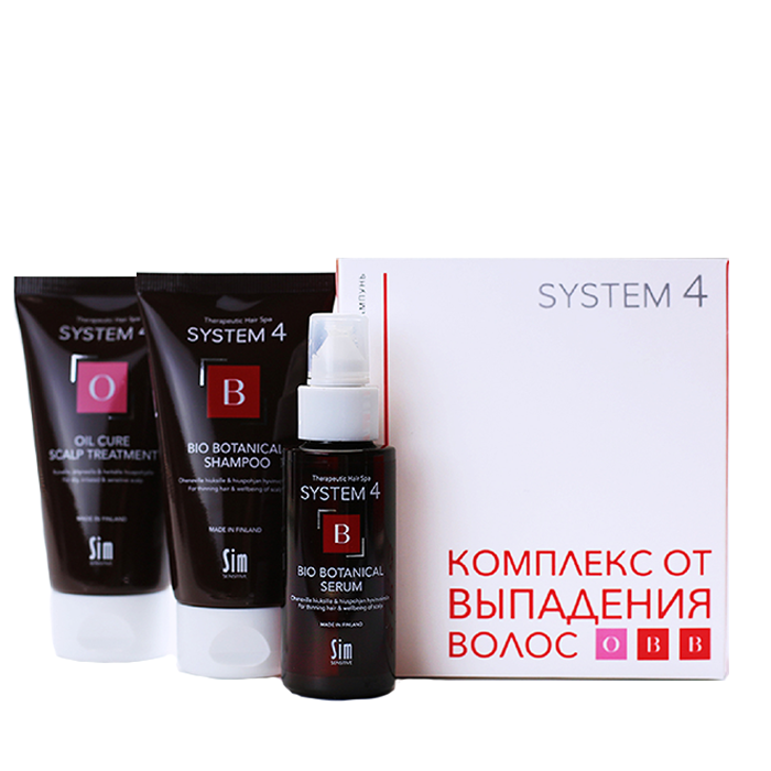 SIM SENSITIVE Комплекс от выпадения волос мини / System 4 50 мл + 2х75 мл шампунь spa master против перхоти и выпадения волос