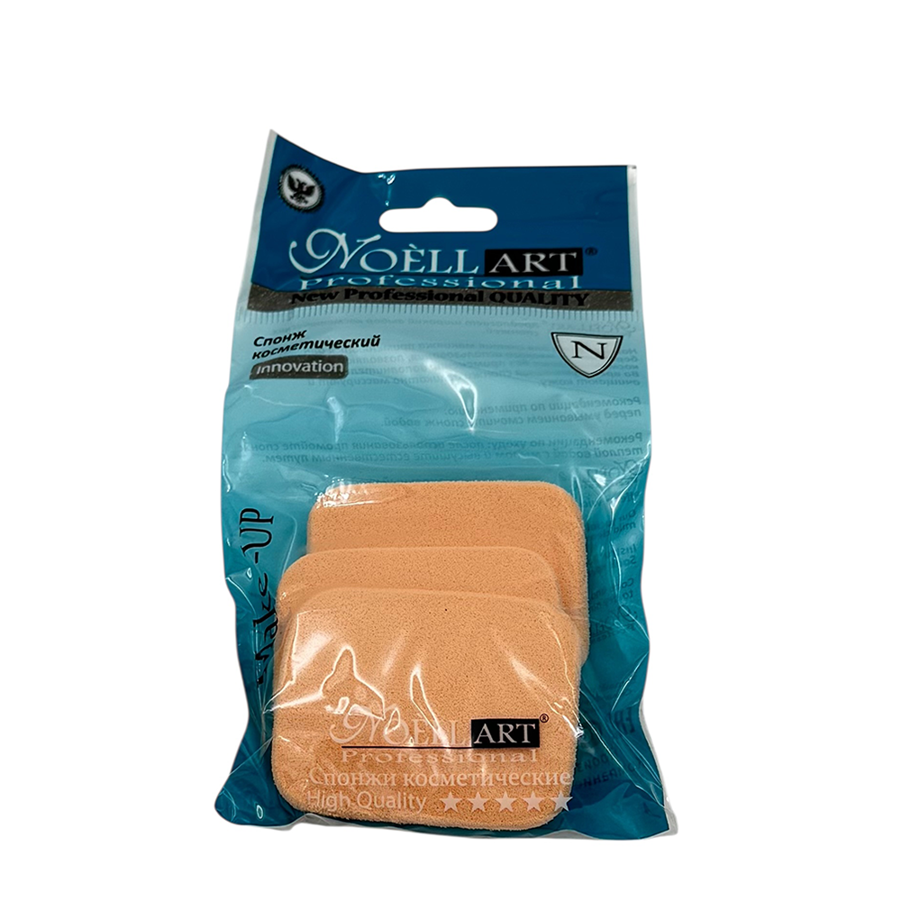 NOELL ART Professional Спонжи макияжные прямоугольные 3шт/NoellART, фото 1