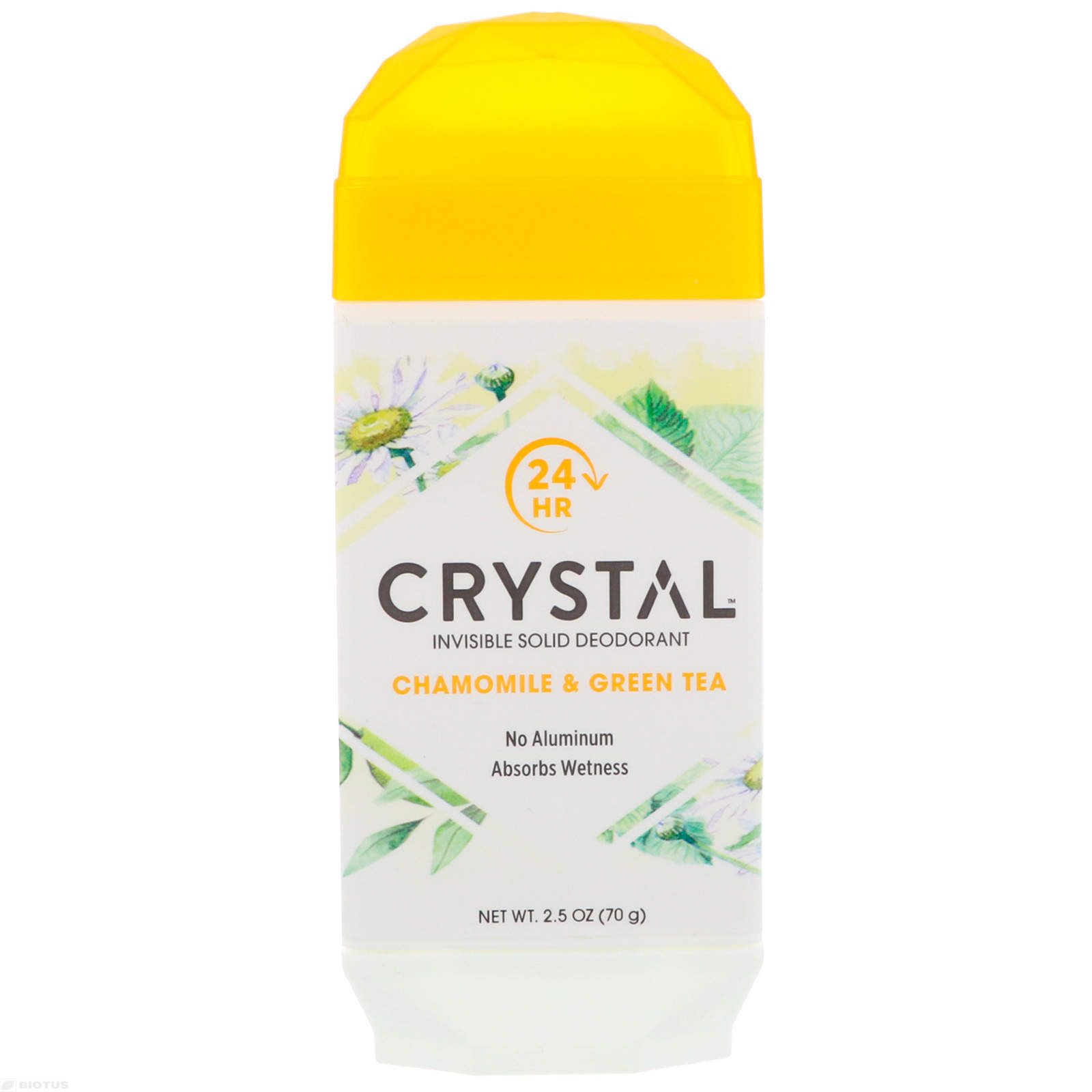 CRYSTAL Дезодорант твёрдый невидимый, ромашка и зелёный чай / Crystal Body Deodorant 70 г бусина шамбала монпасье зелёный