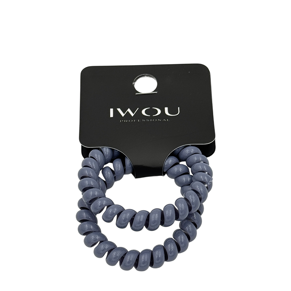 IWOU PROFESSIONAL Резинка пружинка Глянец серо-голубая 2шт, фото 1