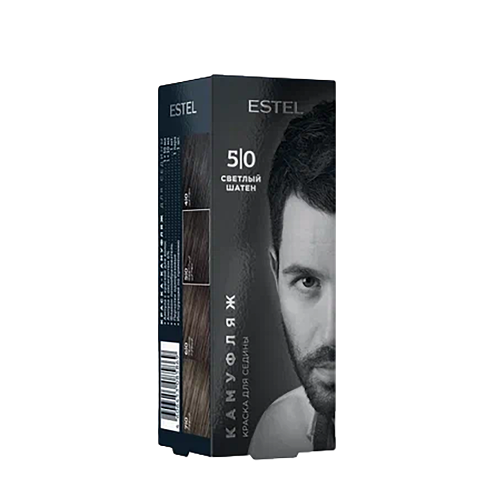 ESTEL PROFESSIONAL 5/0 краска-камуфляж для седины, светлый шатен / ALPHA 20 мл, фото 1