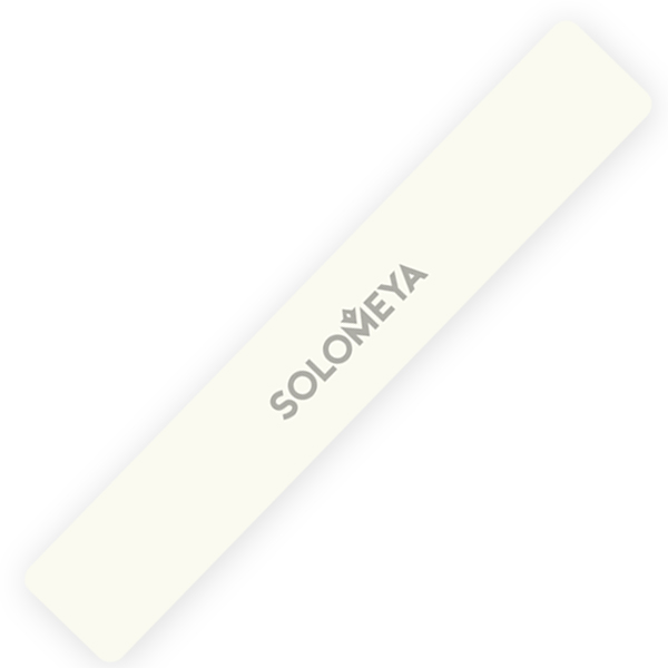 SOLOMEYA Пилка профессиональная для натуральных и искусственных ногтей 180/240 Слоновая кость / IVORY Nail File