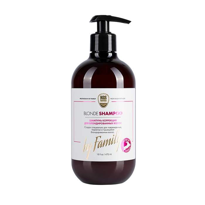 PROTOKERATIN Шампунь коррекция и непревзойденный уход за блондированными волосами / Family 475 мл, фото 1