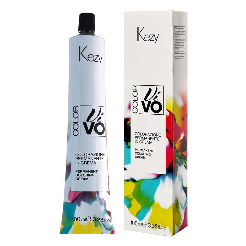 KEZY 1.00 Крем-краска перманентная для волос, черный / Color Vivo 100 мл, фото 2