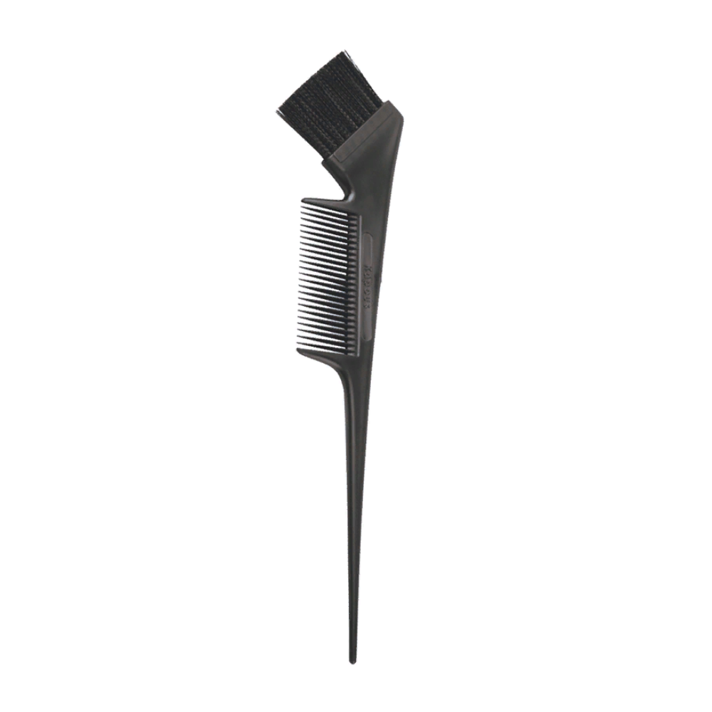 KAPOUS Кисть для окрашивания волос с расческой, черная кисть прямая с металлическим хвостиком для окрашивания 252 58 мм черная