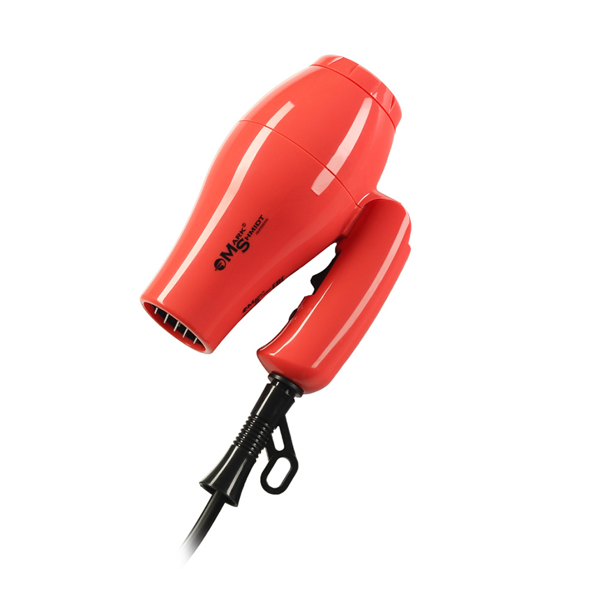 MARK SHMIDT Фен Mark Shmidt дорожный складной коралл, 1 насадка + диффузор 1000W, фото 2