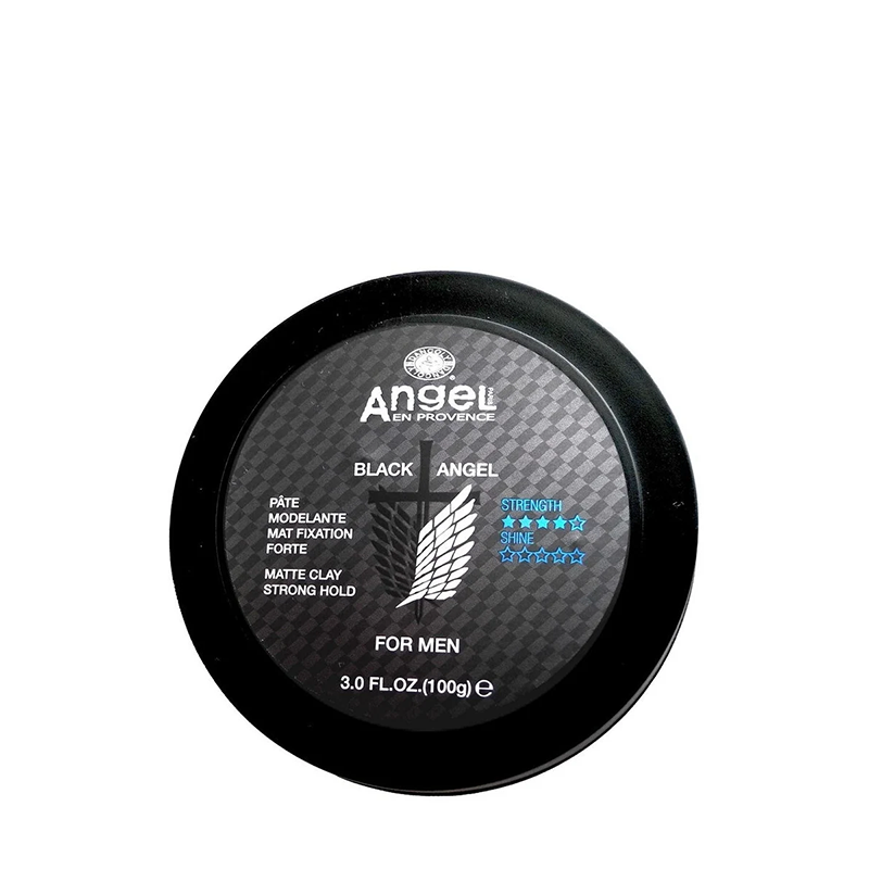 ANGEL PROFESSIONAL Глина матовая для волос / BLACK ANGEL 100 гр clarette расческа для волос массажная компакт с металлическими зубьями матовая