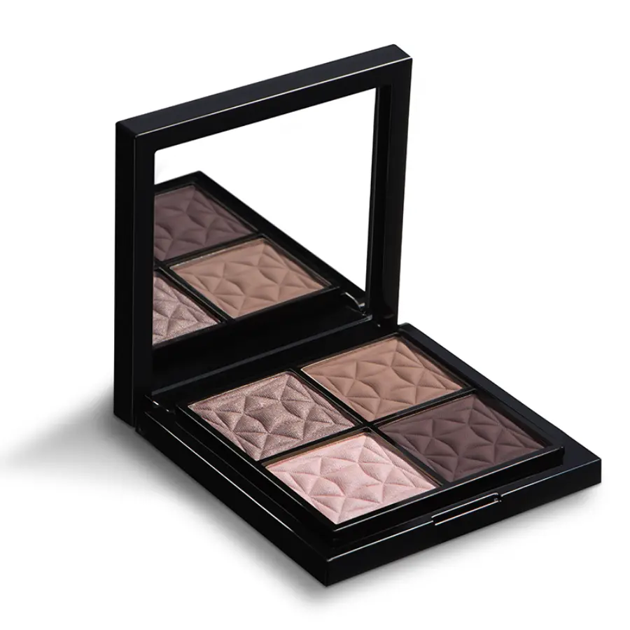 LARTE DEL BELLO Палетка теней, 02 коричневый баклажан / Quadro Eleganto daily smoky 8 гр, фото 2