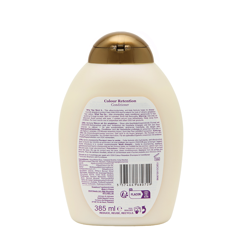 OGX Кондиционер для сохранения цвета окрашенных волос / Colour Retention Conditioner 385 мл, фото 2