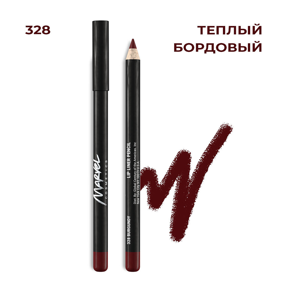 MARVEL COSMETICS Карандаш для губ 328 / Marvel burgundy 4,18 гр, фото 4