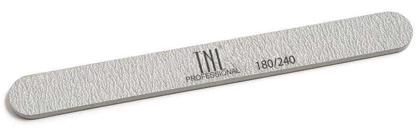 TNL Professional Пилка узкая для ногтей 180/240, серая (в индивидуальной упаковке), фото 1