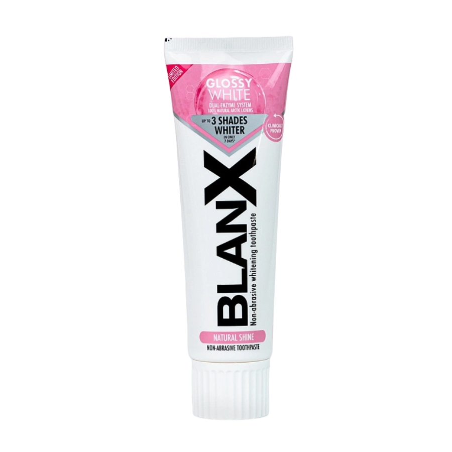 BLANX Паста зубная отбеливающая / Glossy White 75 мл ополаскиватель для рта blanx white shock 500 мл