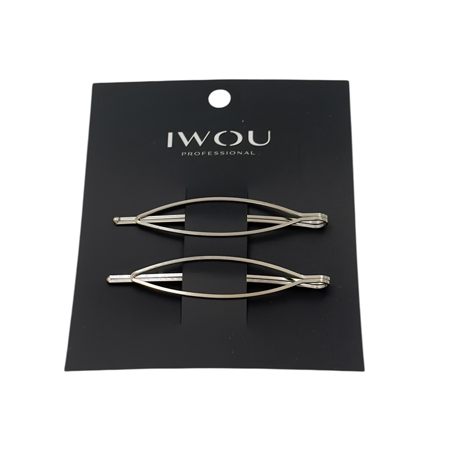 IWOU PROFESSIONAL Невидимки Лист серебро 2 шт, фото 2