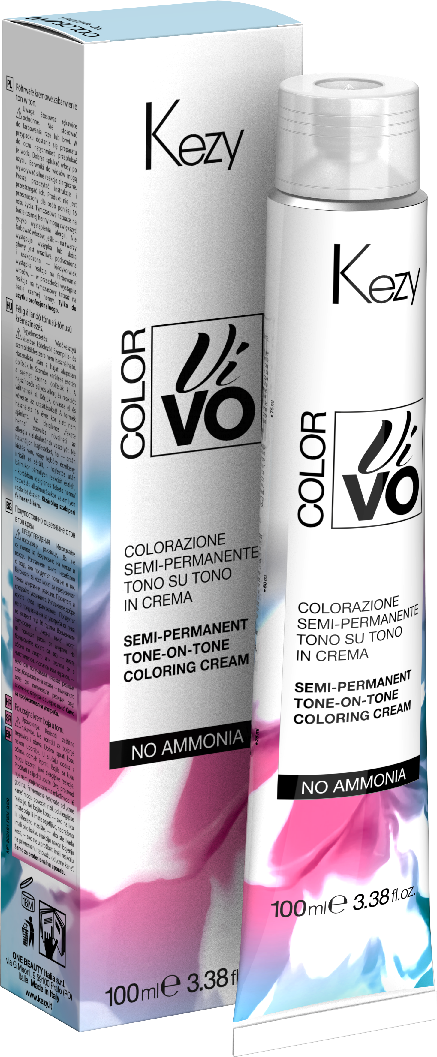 KEZY 10.16 Крем-краска полупермаментная безамиачная для волос тон в тон, экстра светлый блондин Бора-Бора / Color Vivo No Ammonia 100 мл, фото 2