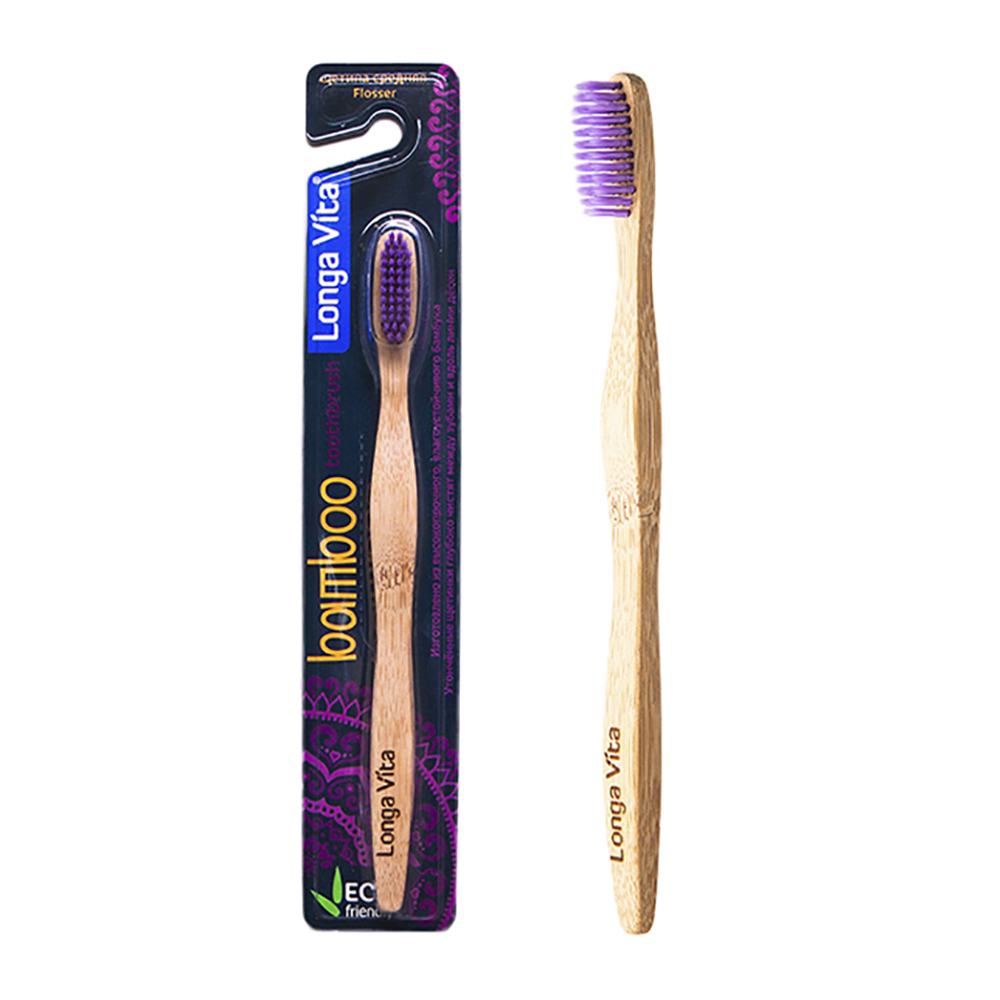 LONGA VITA Щетка зубная бамбуковая для взрослых / Longa Vita, фото 6