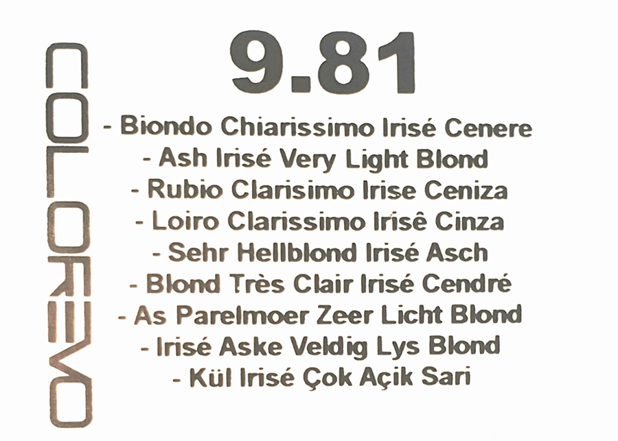 SELECTIVE PROFESSIONAL 9.81 краска для волос, очень светлый блондин ирисово-пепельный / COLOREVO 100 мл, фото 2