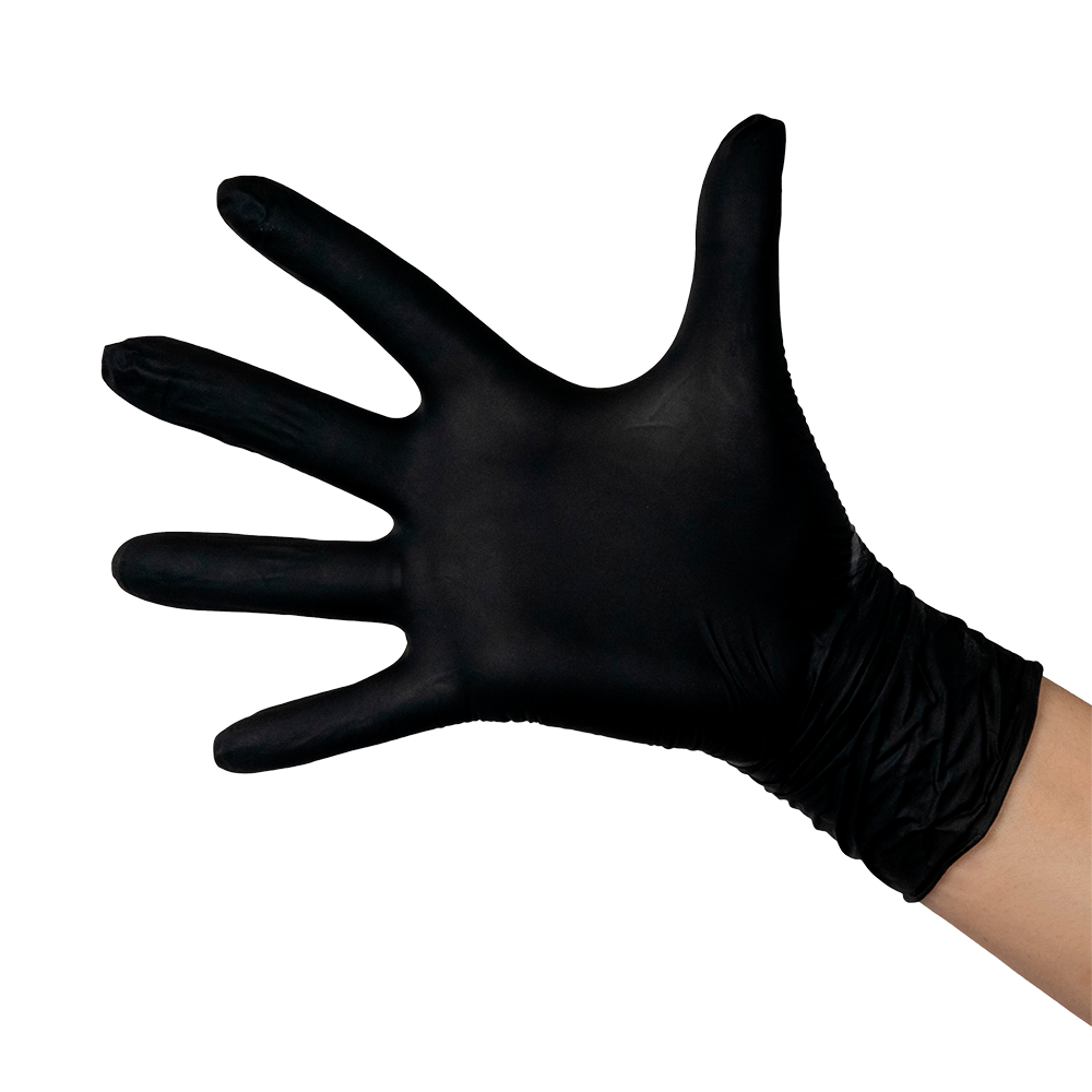 ЧИСТОВЬЕ Перчатки нитрил черные L / NitriMax 100 шт перчатки смотровые нитриловые benovy 193395395479 черные одноразовые 50 пар l