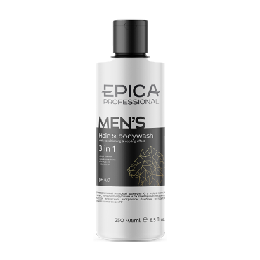 EPICA PROFESSIONAL Шампунь универсальный мужской для волос и тела 3 in 1 / Men's 250 мл