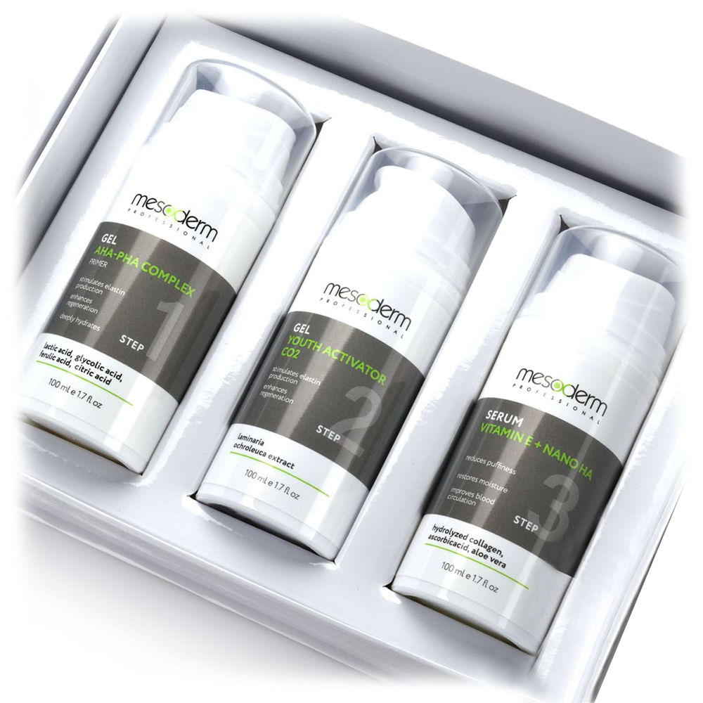 MESODERM Набор, карбокситерапия неинвазивная / 3D complex therapy AHA + CO2 3*100 мл, фото 3