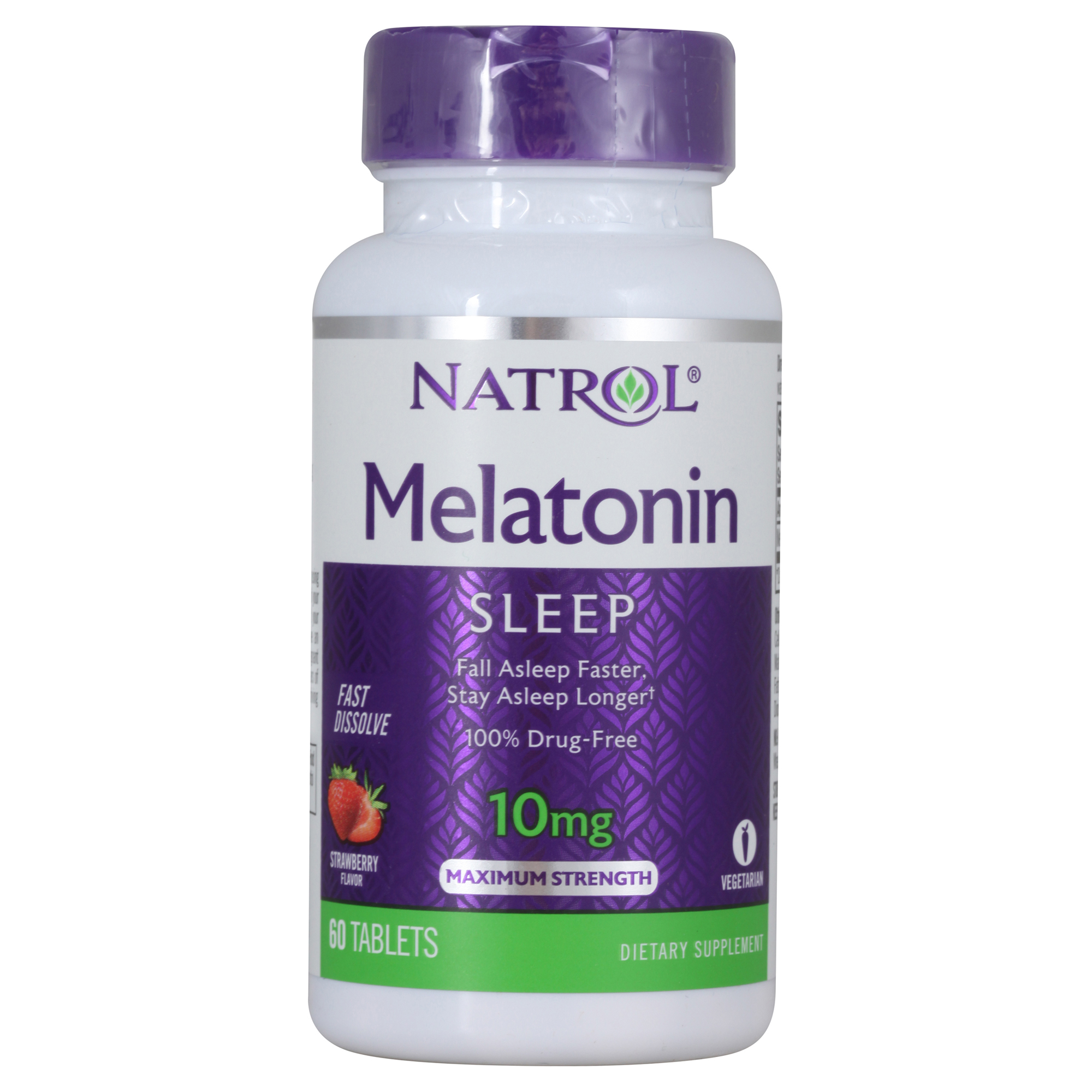 NATROL Добавка биологически активная к пище Мелатонин / Melatonin F/D 10 мг 60 быстрорастворимых таблеток qnt добавка биологически активная к пище делишес вей протеин банан delicious whey protein powder banana 908 г