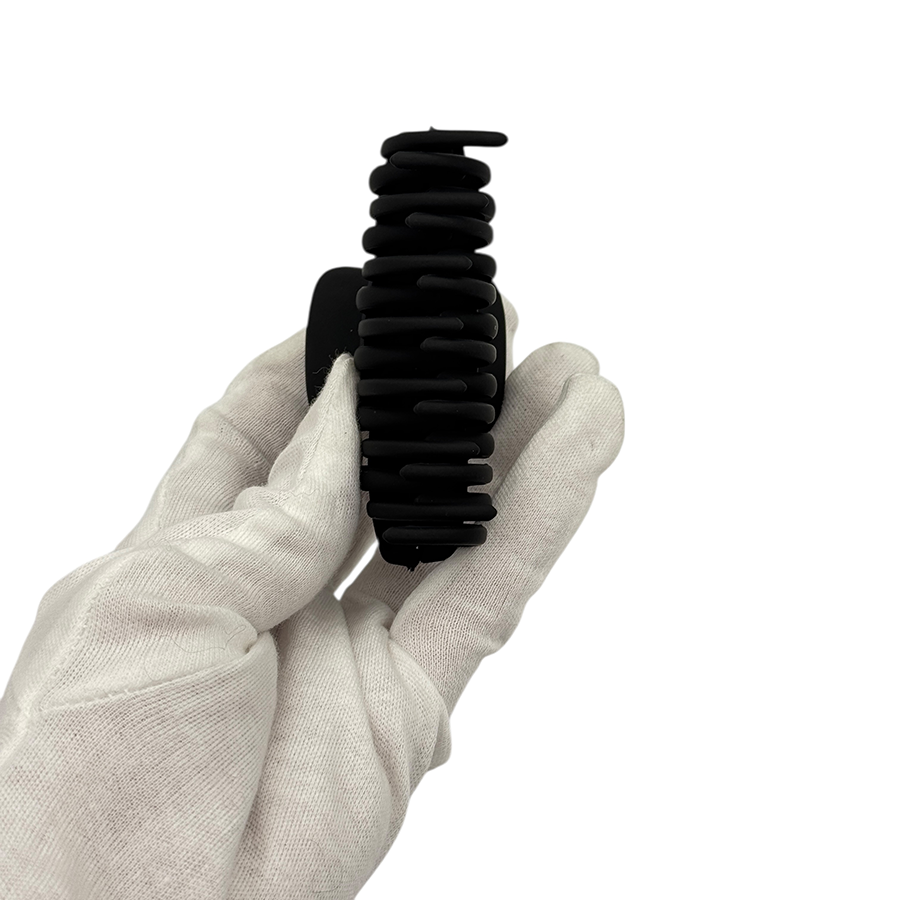 IWOU PROFESSIONAL Краб для волос двухрядный Акула черный 8,5см, фото 3