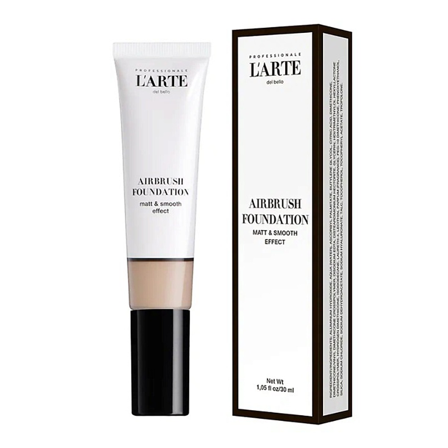 LARTE DEL BELLO Средство тональное Жидкий аэрограф, 2N / Airbrush foundation 30 мл, фото 4
