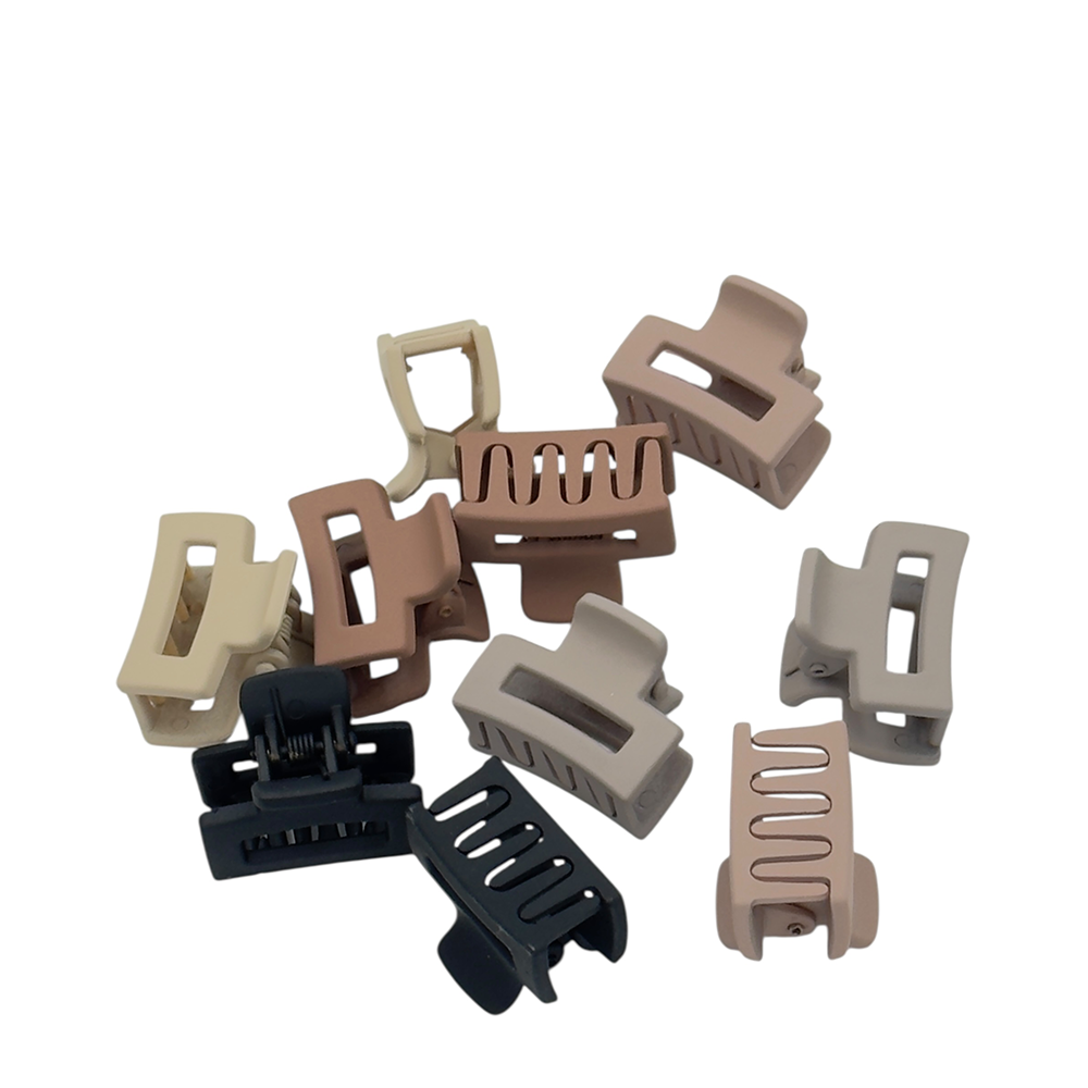 IWOU PROFESSIONAL Набор крабов для волос мини Шоколадки 10шт, фото 1