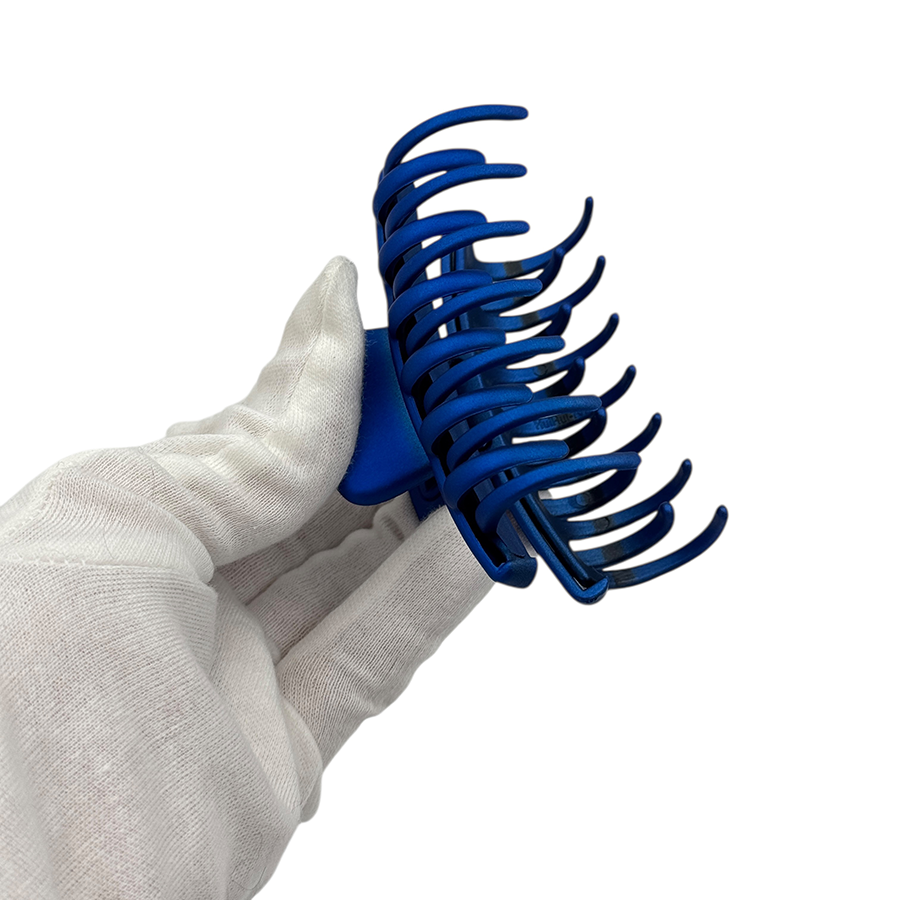 IWOU PROFESSIONAL Краб для волос двухрядный Акула синий 8,5см, фото 4