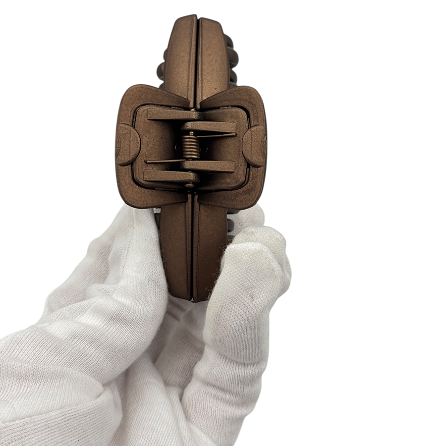 IWOU PROFESSIONAL Краб для волос двухрядный Акула коричневый 8,5см, фото 3