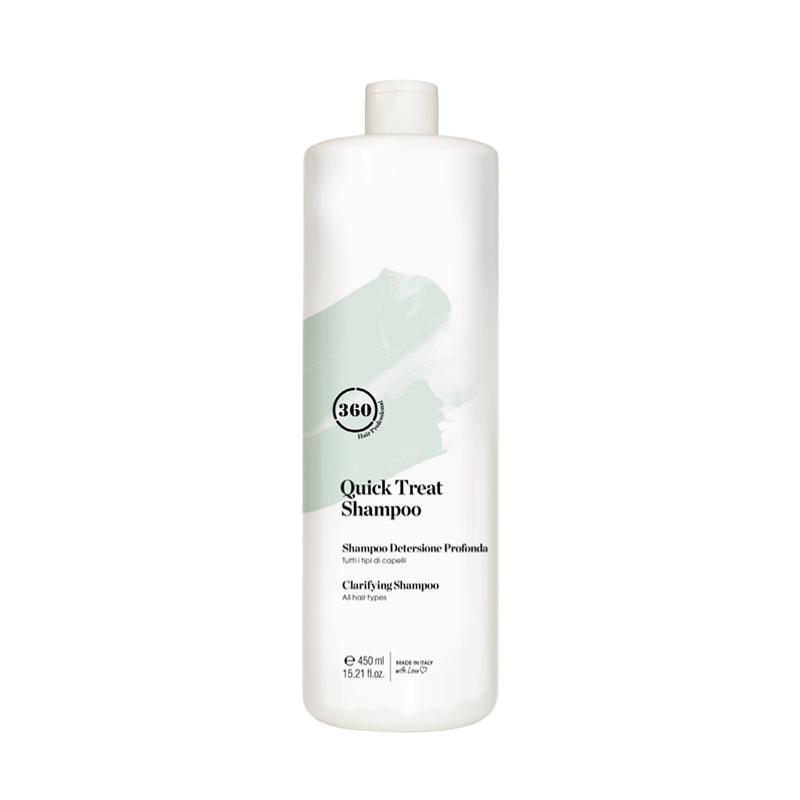 360 HAIR PROFESSIONAL Шампунь глубокого очищения для всех типов волос / Quick Treat Shampoo 450 мл либридерм серацин лосьон д глубокого очищения пор 100мл
