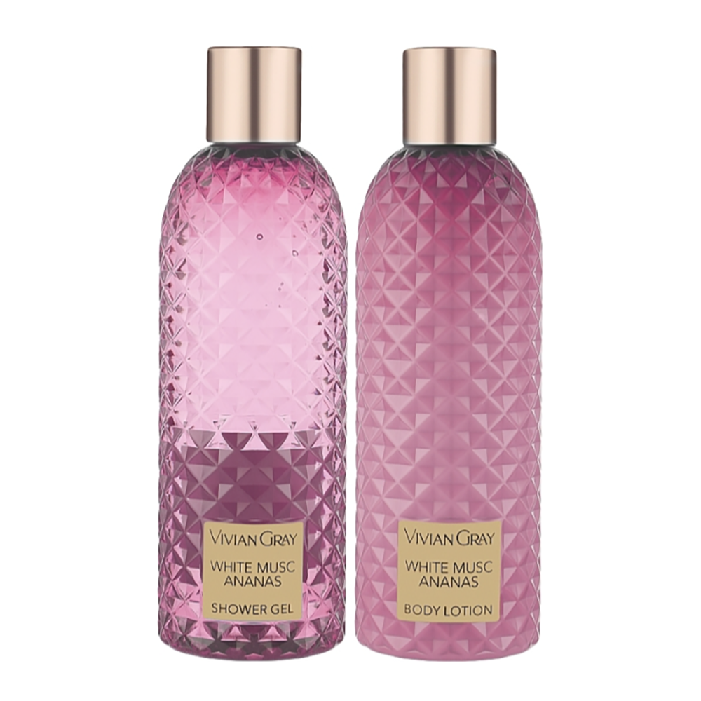VIVIAN GRAY Набор для тела Белый мускус и ананас (гель для душа 300 мл + лосьон для тела 300 мл) Vivian Gray Set White Musc & Ananas, фото 2
